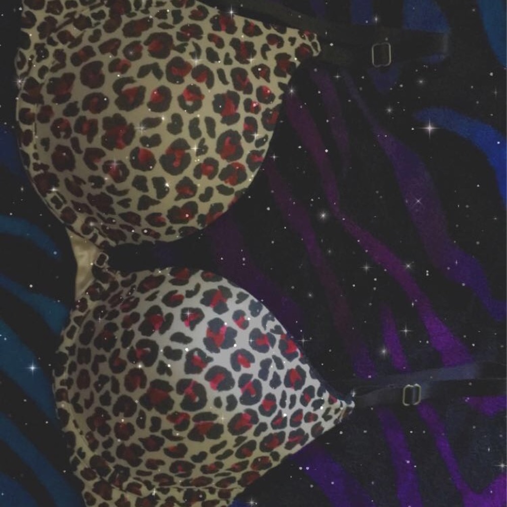 Cheetah print bra